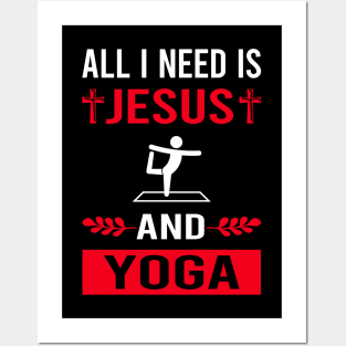 I Need Jesus And Yoga Posters and Art